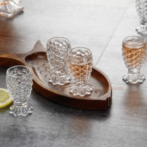 Shot Glass Set, Vodka Glass Fish Scale Design (30 ml, Set Of 6)