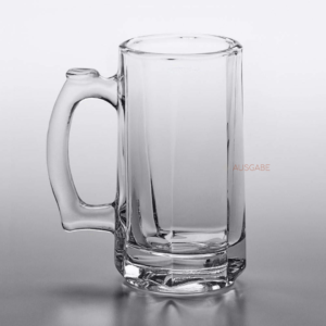 Aesthetic Glass Beer Mug – Set Of 2, Transparent, 400 ml