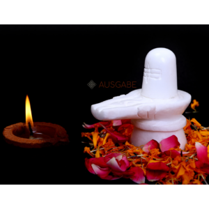 White Marble Shiva Lingam Idol Murti For Pooja