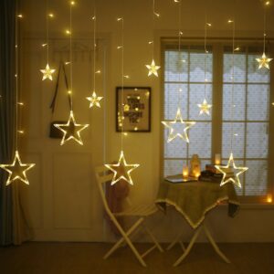 Decorative Star Curtain LED Lights for Diwali, Diwali Light Curtain ,Christmas Star Lights