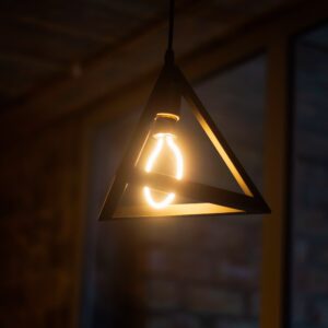 Hanging Pendant Triangle Shape Ceiling Light (Bulb Included) Pack of 1